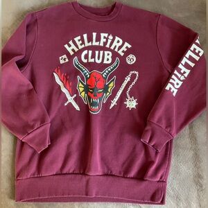 Women’s maroon stranger things crewneck